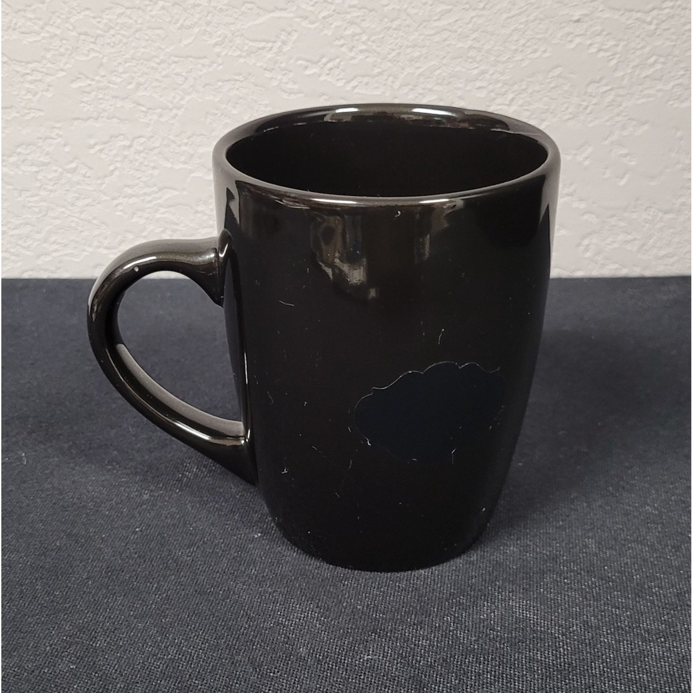 Royal Norfolk Solid Glossy Black Coffee Mug 12oz Ceramic Stoneware